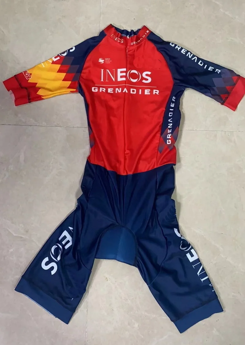 

LASER CUT Skinsuit 2023 INEOS Grenadier TEAM Bodysuit SHORT Cycling Jersey Bike Bicycle Clothing Maillot Ropa Ciclismo