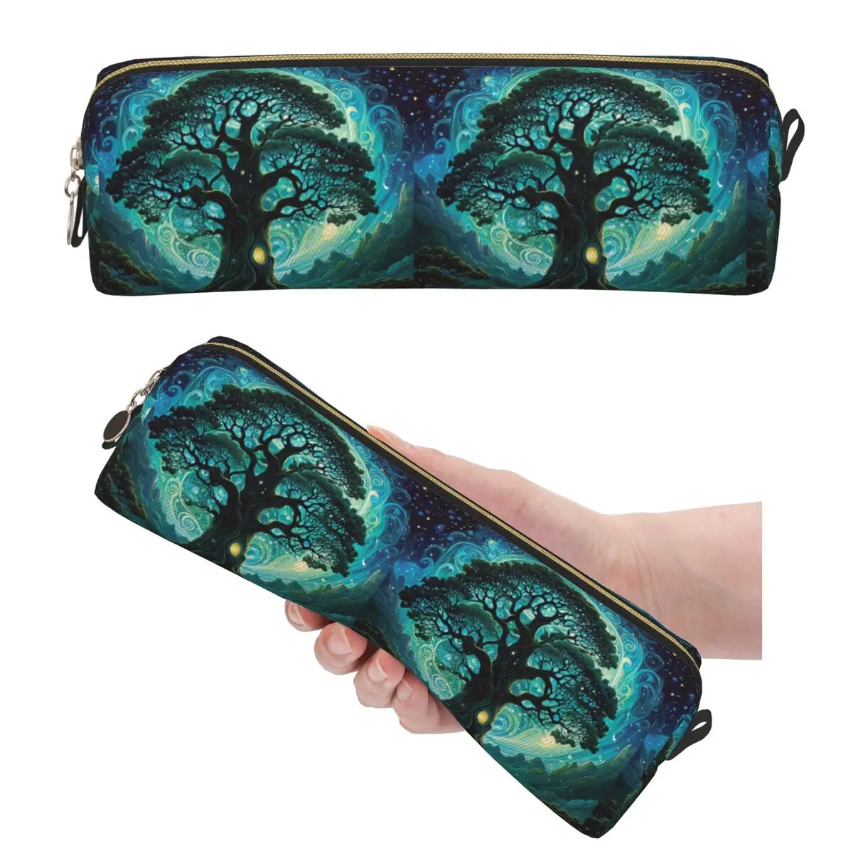 Magic Green Tree Pencil Cases Large Capacity Pen Bags Pen Box For Boys Girls School Office Pencil Pouch Cosmetic bag