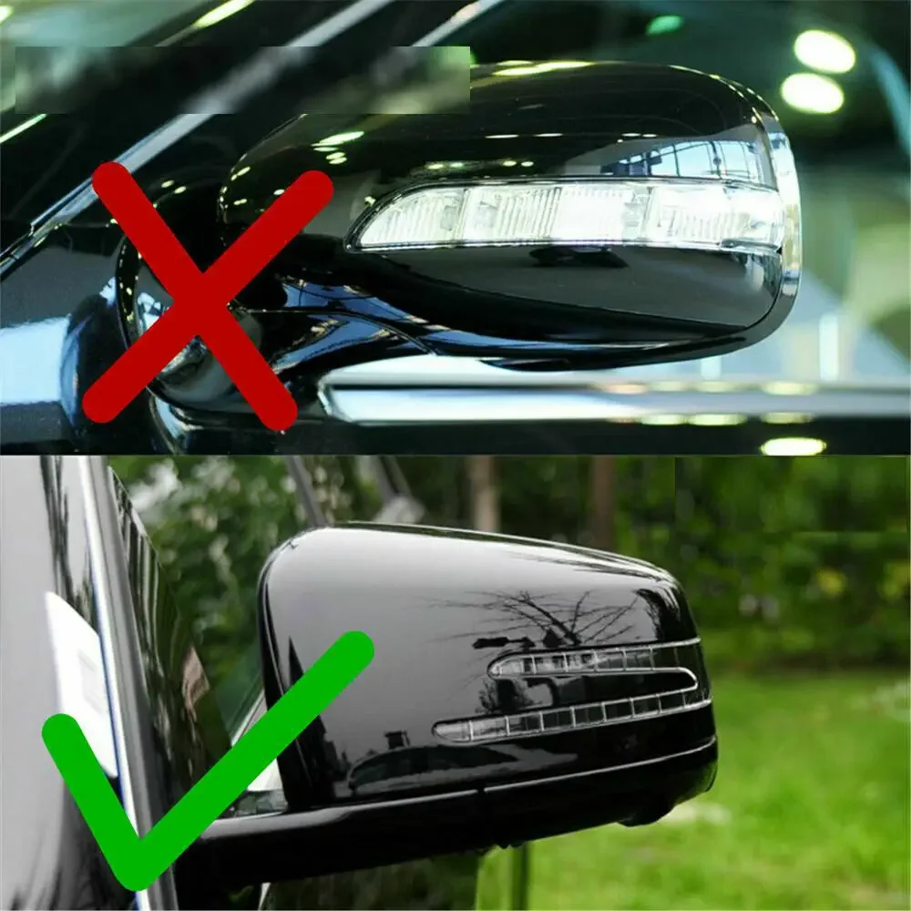 For Benz W176 W246 W212 W204 C117 X204 A B C E S CLA GLA GLK Class ABS Side Mirror Cover Wing Cap Door Trim Adhesive Sticker
