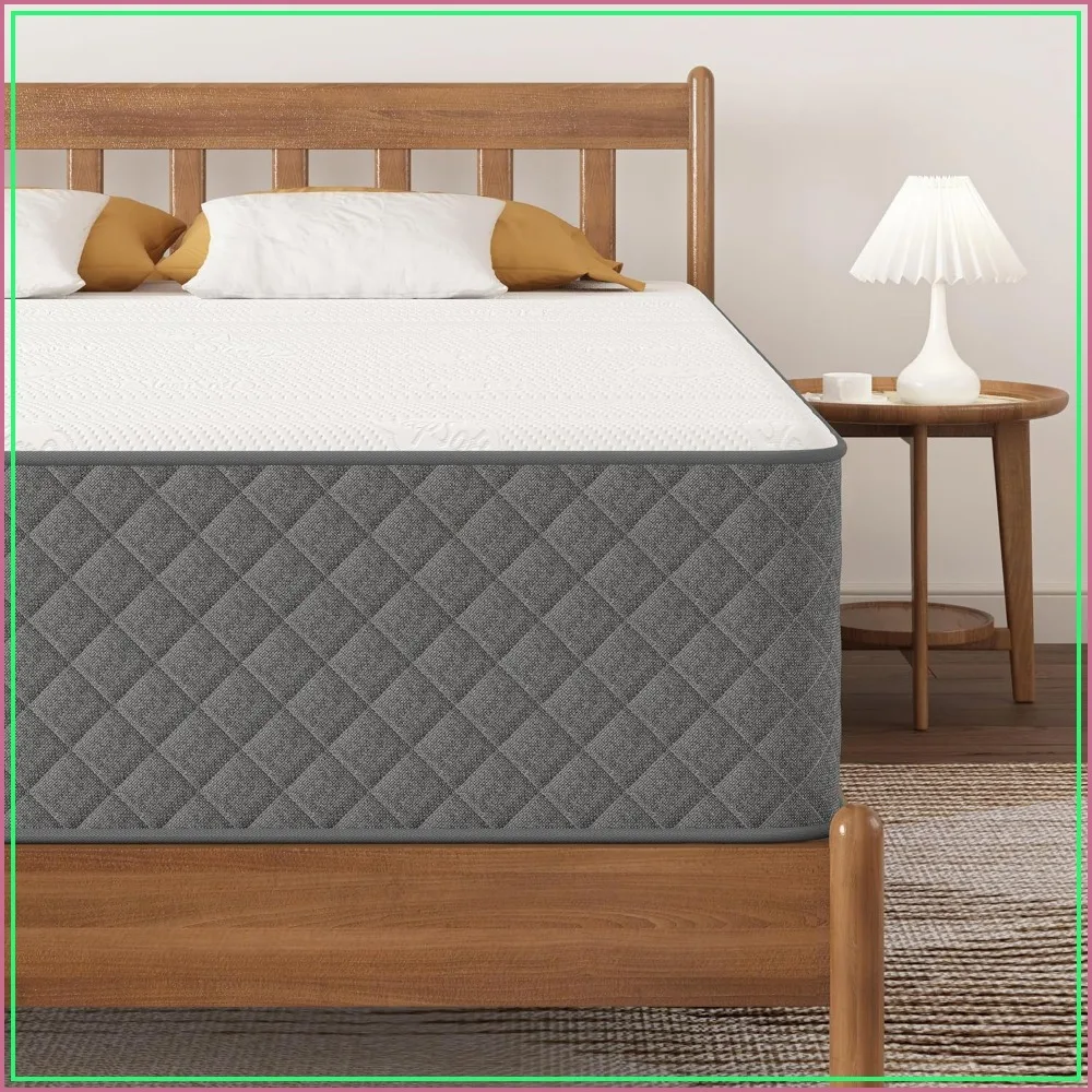 12 Inch Full Mattress, Cooling-Gel Memory Foam and Pocket Spring Hybrid, Medium Firm, Bed in a Box