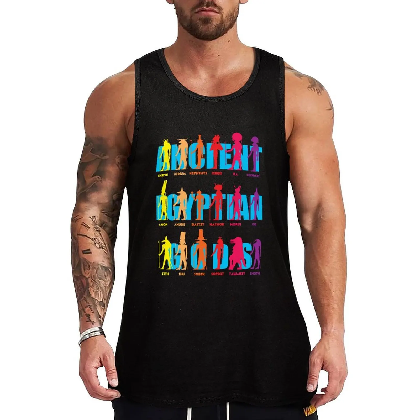 

Ancient Egyptian Gods Tank Top gym t-shirts man Men's sleeveless gym shirts sleeveless shirt man gym singlet for men