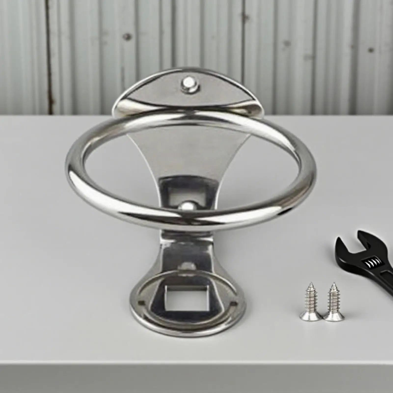 Boat Ring Cup Drink Holder Stainless Steel Rustproof Wall Mount Single Boat Drink Mug Holder for RV Yacht Accessories