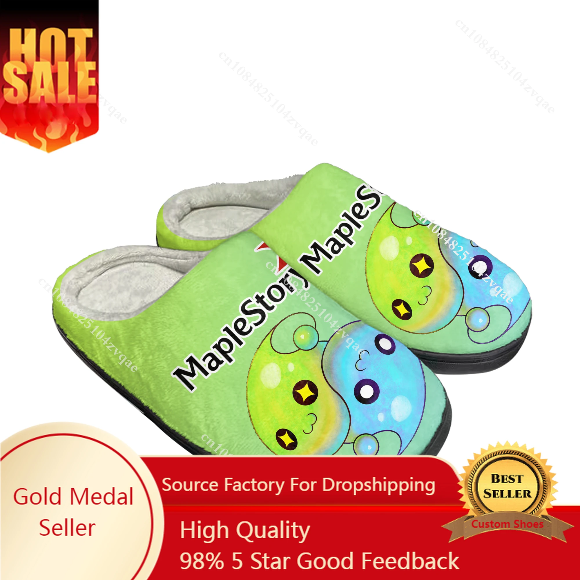 Maplestory Home Katoenen Slippers Hot Cartoon Game Heren Dames Tiener Pluche Slaapkamer Casual Houd Warme Schoenen Op Maat Gemaakte Slipper