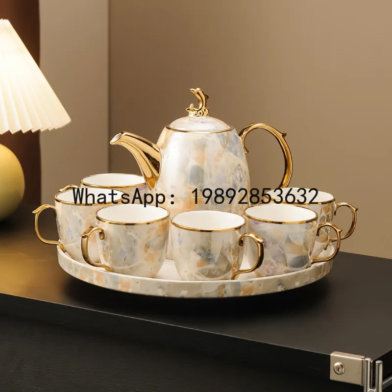 

PYJ European light luxury high temperature resistant ceramic water set cup cup set