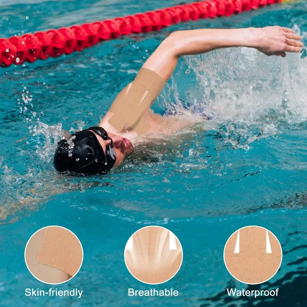 NEW Waterproof Kinesiology Tape Breathable Hypoallergenic Precut Tape Shoulder Tape Athletic Support