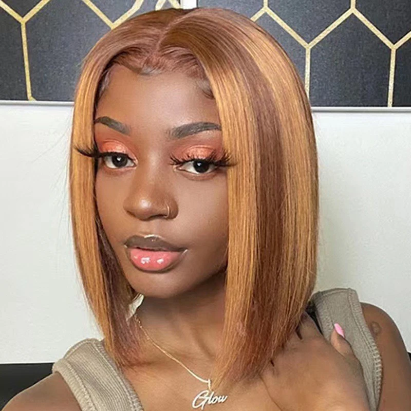 Party Clothing Match Wig Fashion Gradient Clavicle Hair Concert Headwear No Bangs Bob Haircut Woman Africa Shoulder Length Hair