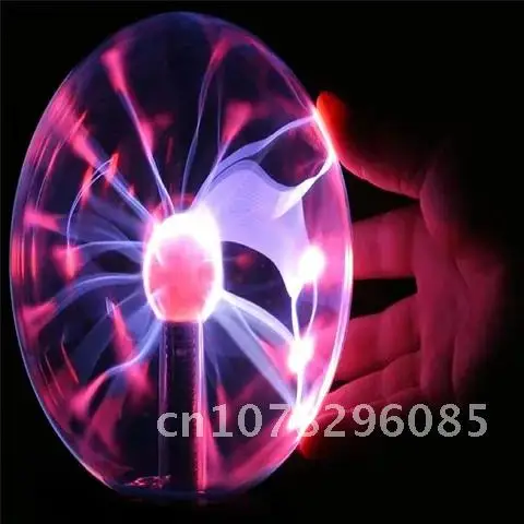 8Inch Nieuwigheid Magische Kristal Plasma Bal Touch Lamp Led Nachtlampje Nachtlampje Verjaardag Kerst Kids Cadeau Decor Lightin