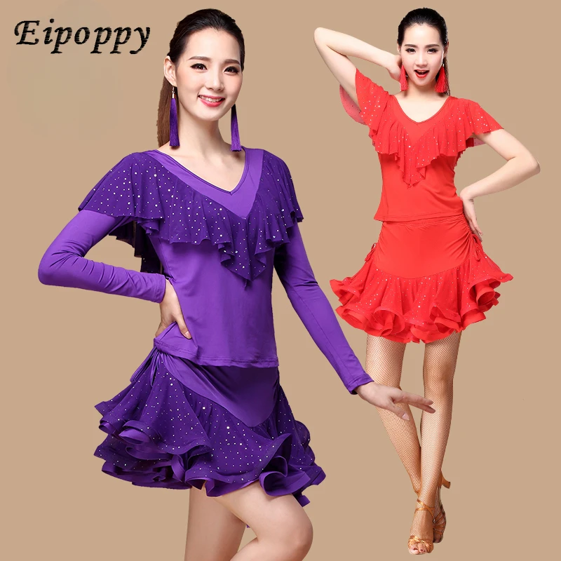 Square Dance Clothes Dance Duo Pretty New Suit Middle-aged Long-sleeved Shirt Large Size Women Slim Two-piece Costume