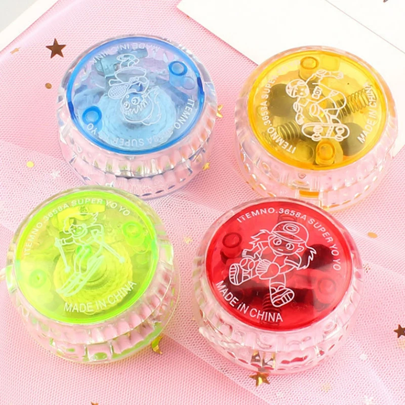 New Children Glowing Yo-yo Toys Funny Kids Pull String Light-up Yo-yo Educational Children's Toys Boys Fun Holiday Birthday Gift