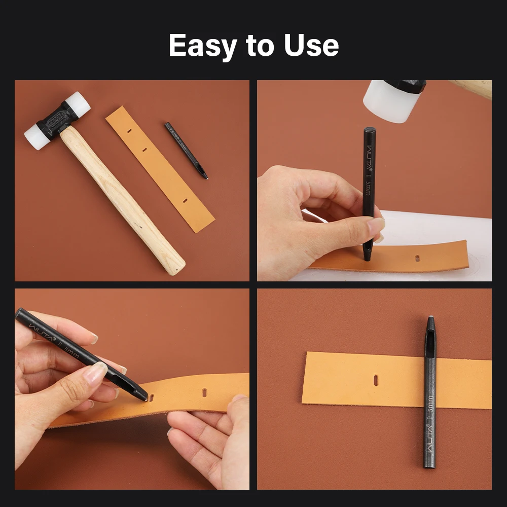 WUTA 5mm Flower Leather Belt Hole Puncher Leather Hollow Punching Tool DIY Craft for Leather Watch Band,Fabric,Plastic,Paper 1pc - Image 6
