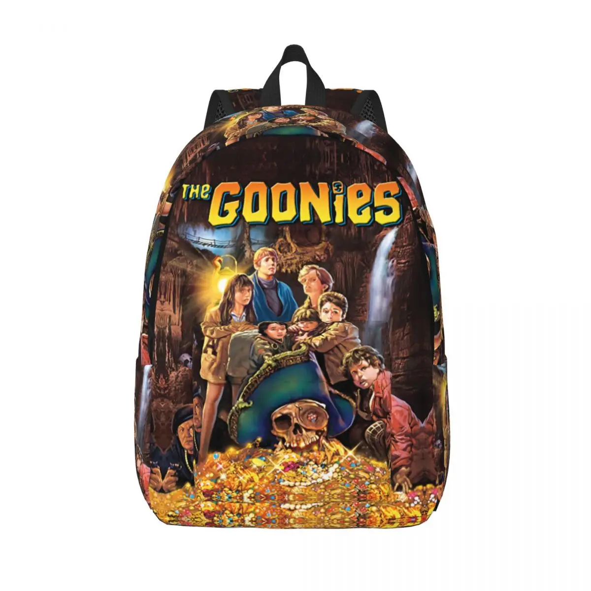 Custom 3D Printing The Goonies Canvas Backpacks Never Say Die School College Travel Bags Women Men Bookbag Fits 15 Inch Laptop
