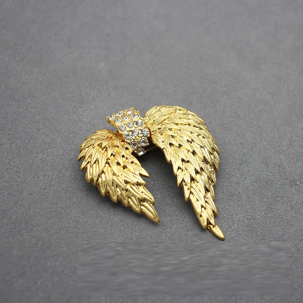 New Vintage Angel Feather Brooch in Heart Shape, For Women's Gift