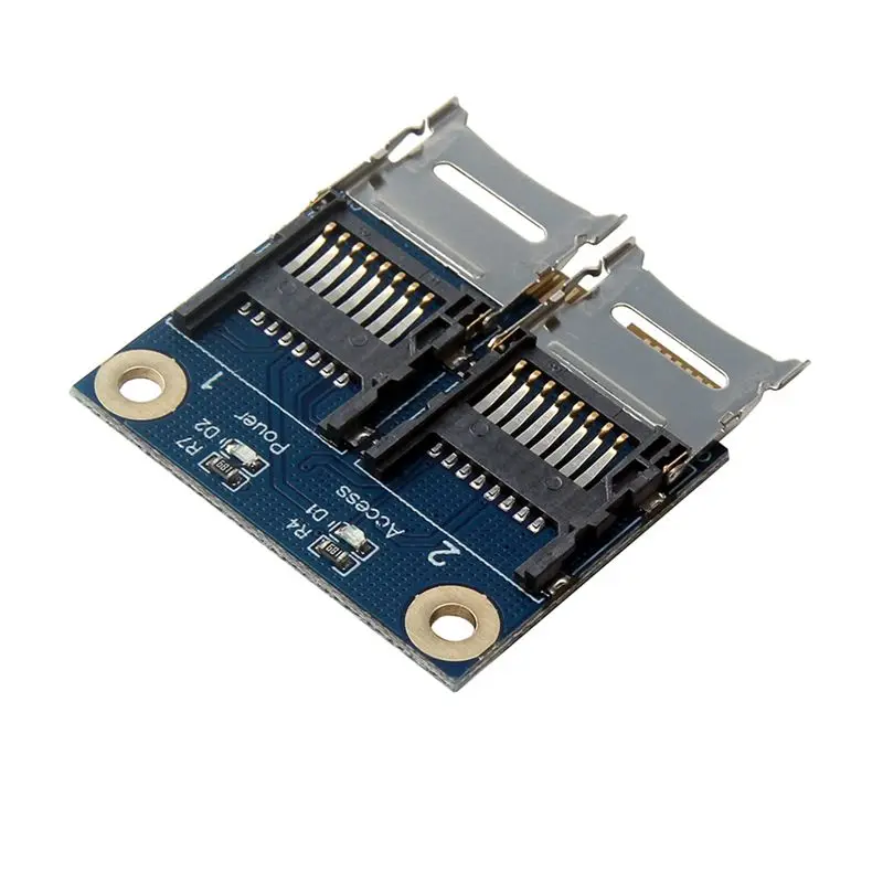 A29F-Mini Pci-E Adapter 2 SSD HDD For Laptop Dual Micro- SD SDHC SDXC TF To Mini Pcie Memory Card Reader
