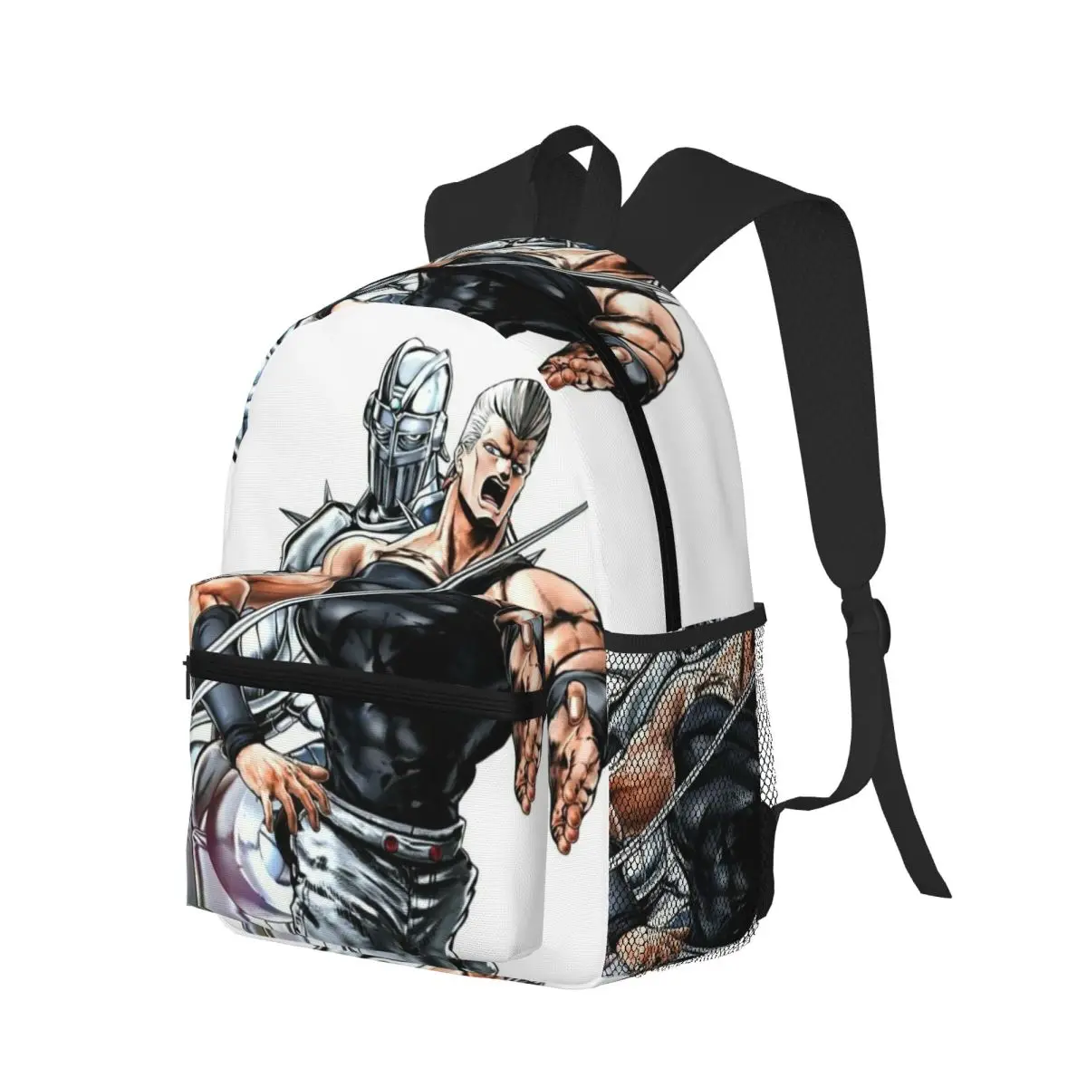 Jojos Bizarre Adventure Polnareff Student Backpack School Bag Hiking Travel Daypack for Boys Girls Bookbag Shoulder Bags