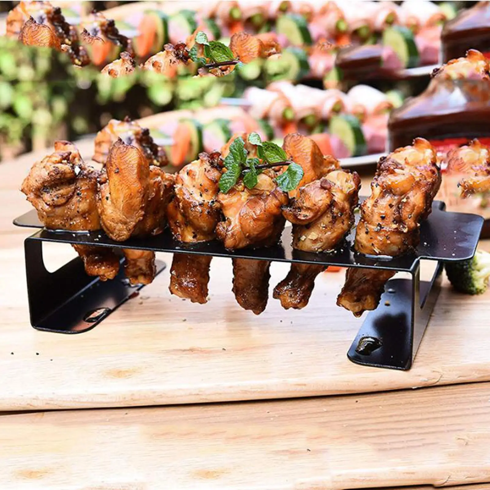 Parrilla de jalapeño, accesorios para barbacoa, rejilla de parrilla Popper para patas de pollo para horno