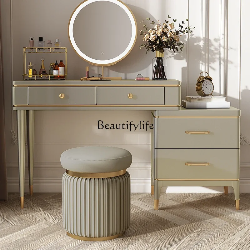 

Light luxury dressing table, corner dressing table storage cabinet integrated