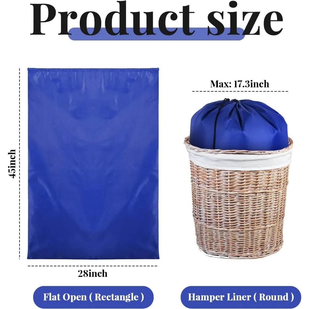 12 28 X 45 Inch King Size Laundry Bags Bulk Travel Laundry Organizer Bags with Drawstring, Suitable for Baskets, Washable, Heavy