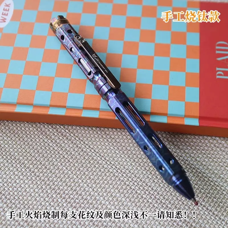 1PC Titanium Alloy EDC Pen With Writing Multi-functional Portable Tools Pen Ball Point Pen Gift