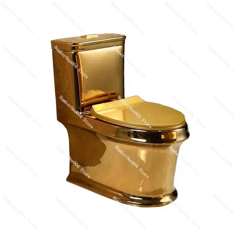 Golden toilet Production of electroplated gold toilets Color gold flush toilets Golden toilets