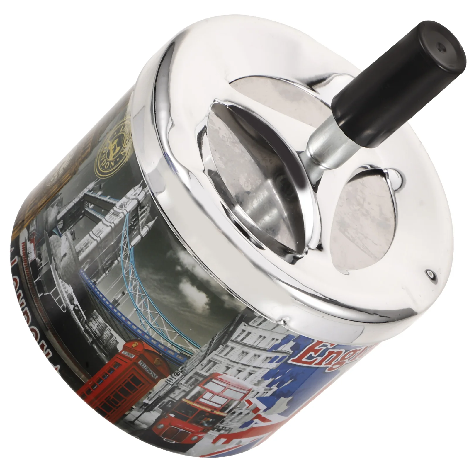 

Stainless Steel Ashtray Outdoor Decor Tabletop Cigarette Metal Automatic Extinguishing Desktop Decorative Travel