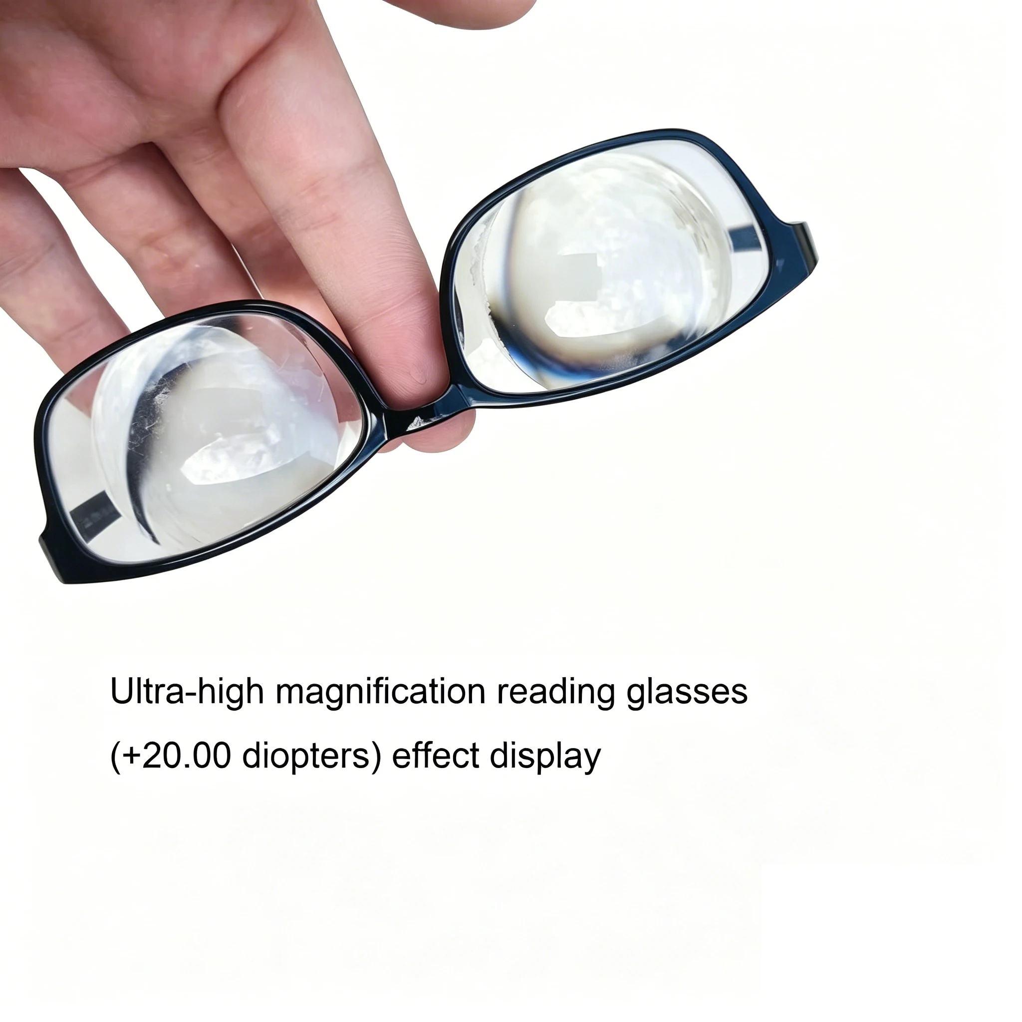 Ultra High Power Magnification Reading Glasses, Rectangular Strong Readers 15X Magnifier for Hyperopia Aphakia Amblyopia +15.00