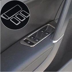 Car styling 4pcs/set Stainless Steel Door Window Button Frame Round Trim Covers For Volkswagen Golf 7 MK7 Auto Accessories