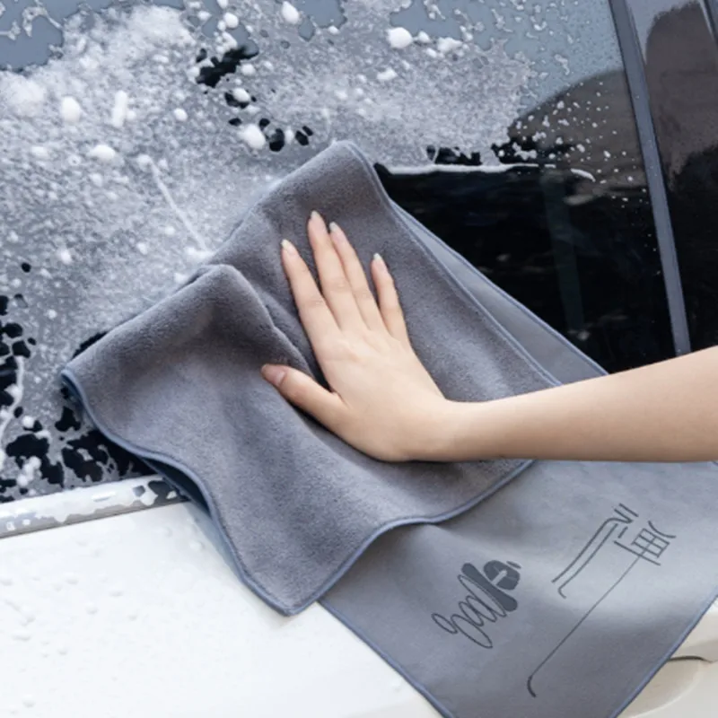 Super Absorbent Car Drying Washing Towel Suede & Coral Double-sided Car Household Cleaning Cloth Rags Auto Towel Car Accessories