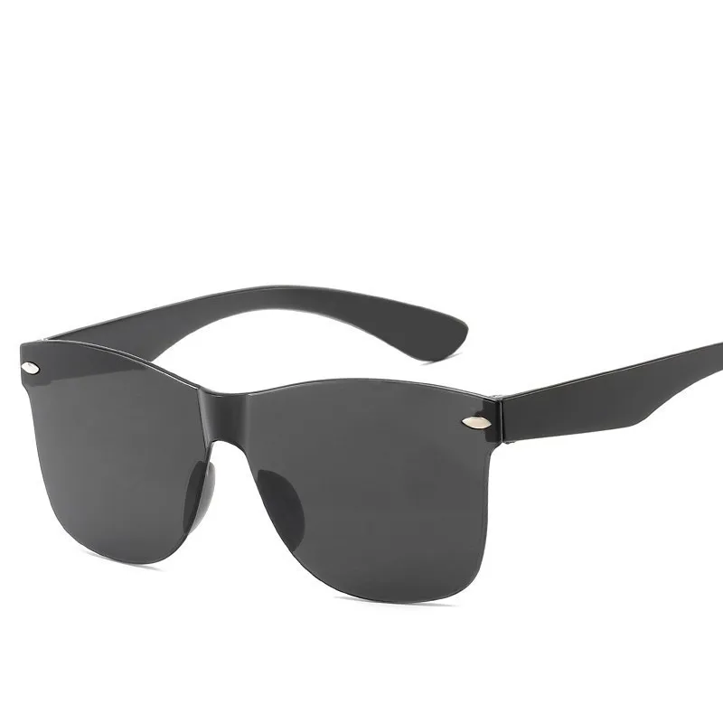 HJYBBSN Square Women Sunglasses Tinted Color Lens Men Vintage Shaped Sun Glasses Female   Eyewear Sunglasses PC Conjoined Frame