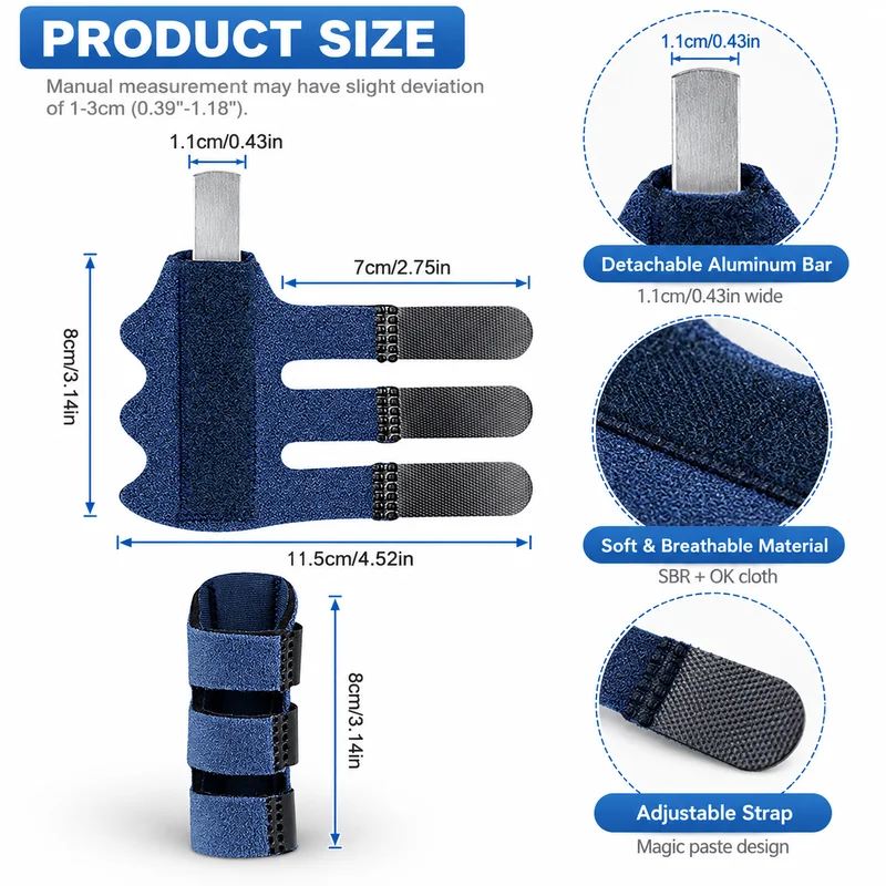 1PC Trigger Finger Splint Adjustable Finger Brace Support For  Dislocation Fracture Straighten Corrector Protector Finger