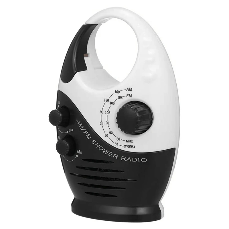 AM/FM มินิวิทยุห้องน้ํากันน้ําวิทยุแขวนเพลงวิทยุลําโพงในตัว