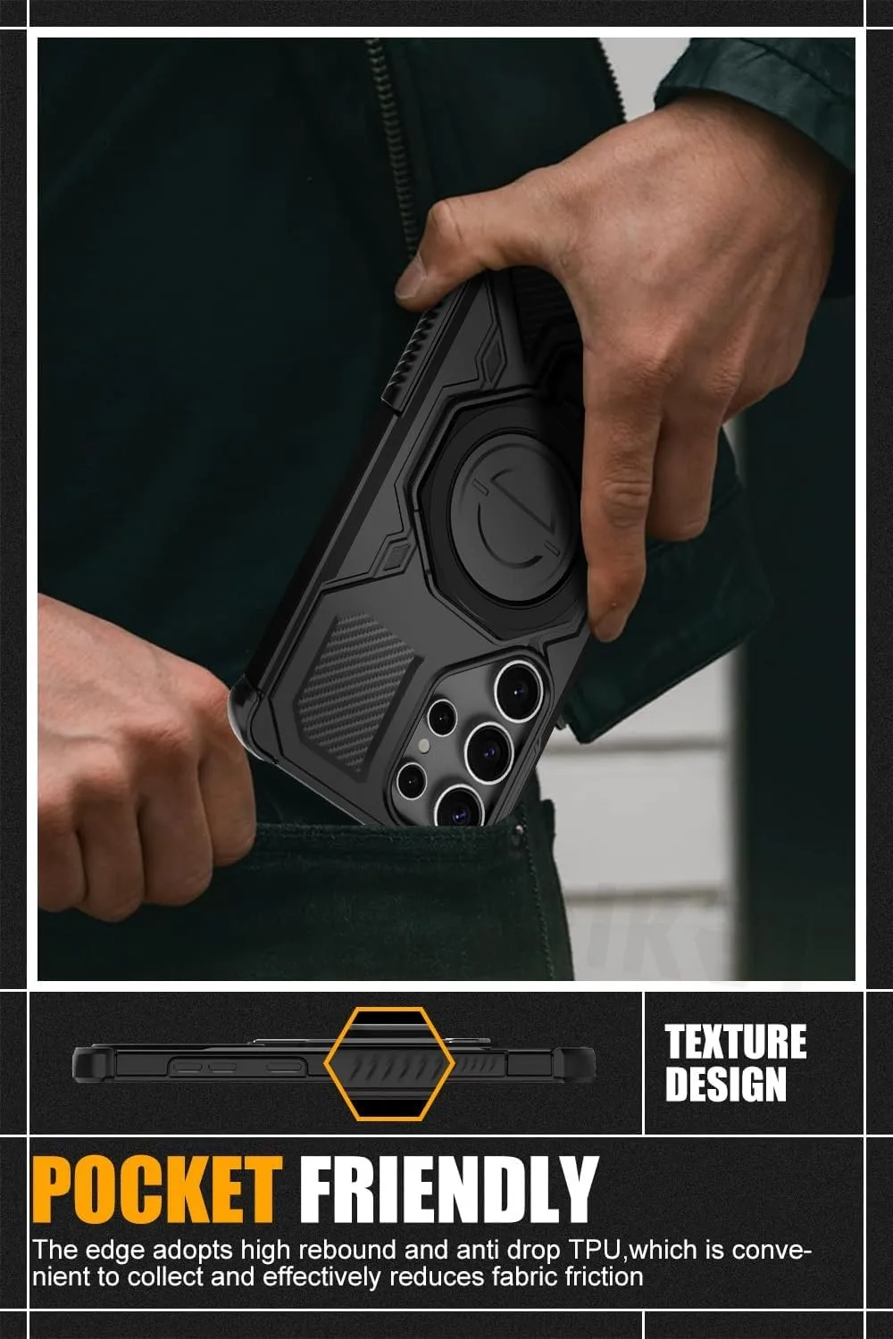 حافظة لهاتف سامسونج S25 UItra S25 FE S25 Edge S24 Ultra MagSafe حامل مغناطيسي حامل حماية مسنده أغطية حماية