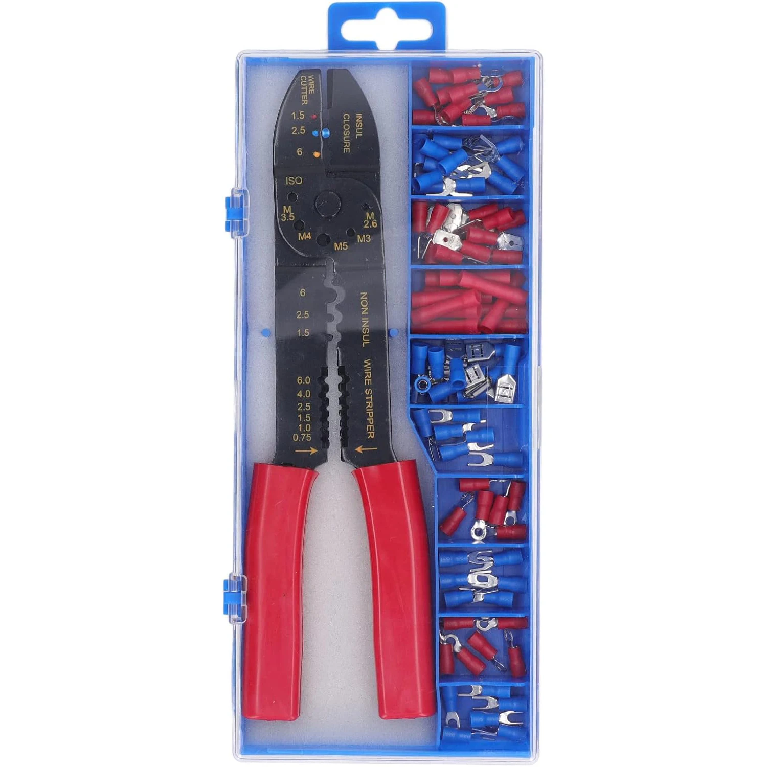 

Инструмент для обжима проводов, набор для обжима клемм с ПВХ-изоляцией, набор электрических разъемов, набор инструментов для обжима проводов с храповым механизмом