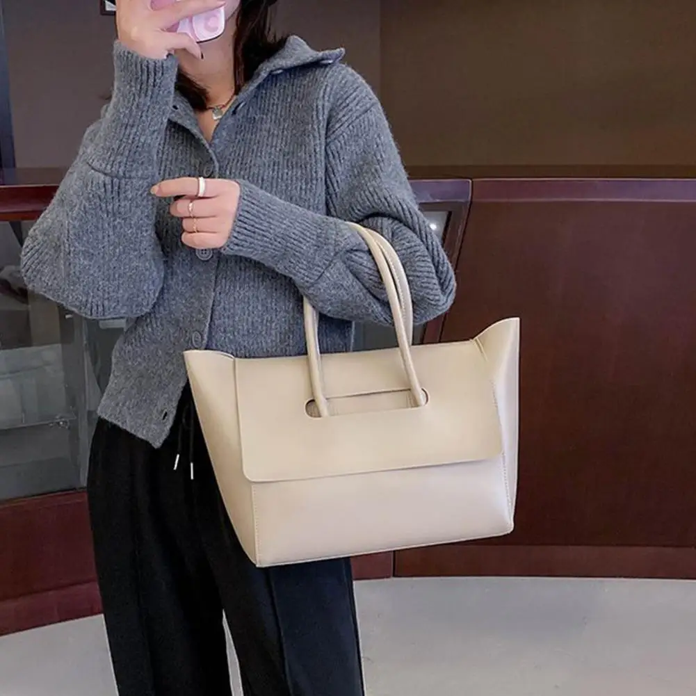Retro Tote Bag Large Capacity Handbag Underarm Shoulder Bag Everyday Carry Women Purse for Commuting Work Dating Shopping