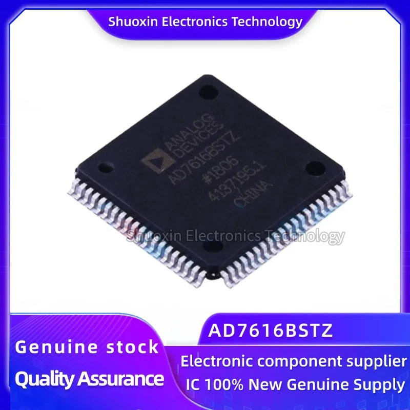 

5 Pieces/Batch 100% New Ad7616Bstz Lqfp-80 Built-In 16-Bit Bipolar Module Conversion Chip