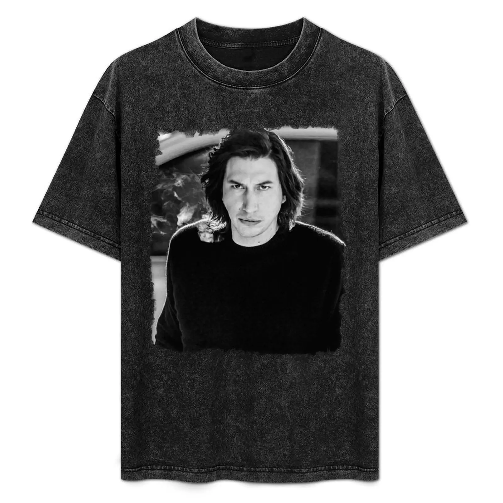 

2019 Grunge Border Adam Driver T-Shirt oversizeds shirts graphic plain black t shirts men