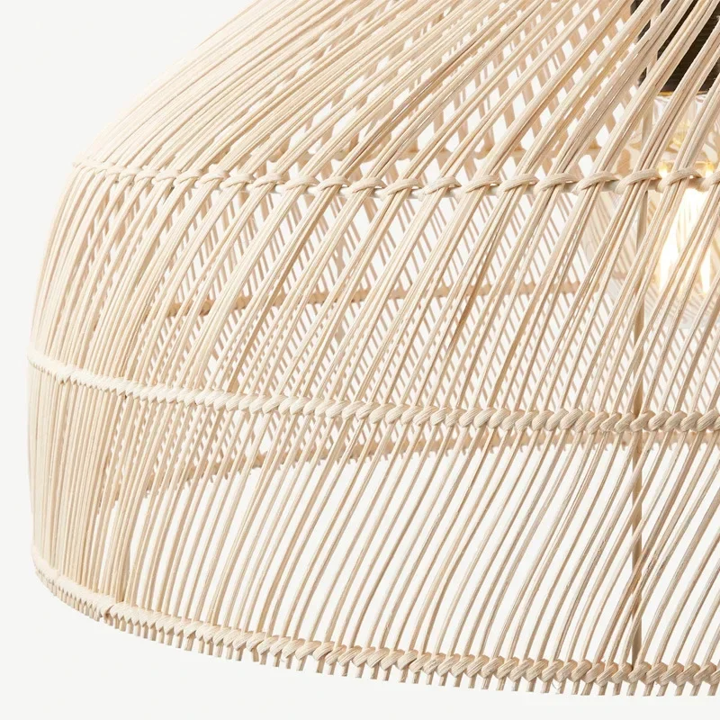 Imagem -05 - Criativo Moderno Artesanal Rattan Arte Abajur Estilo do Designer Lustre Restaurante Quarto e Sala de Chá Decoração Luminárias