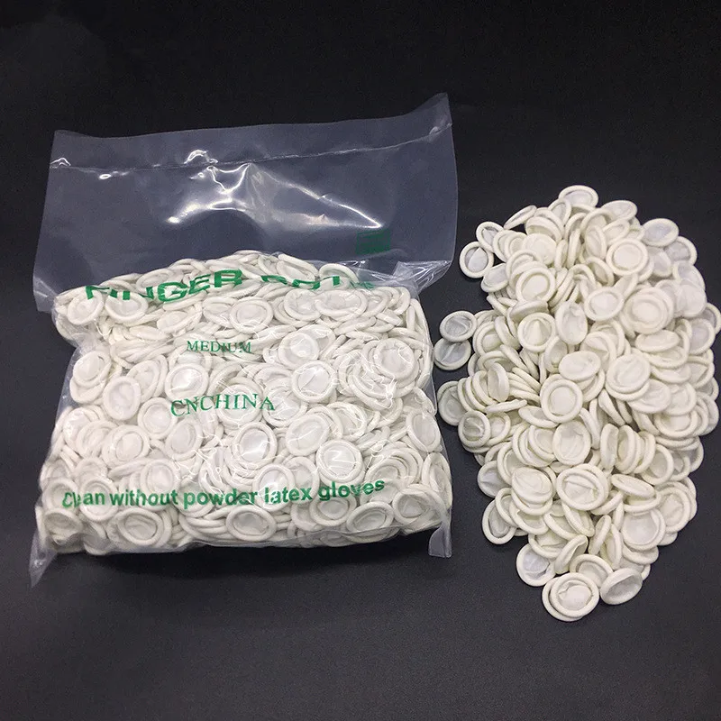 

1000Pcs Disposable Latex Finger Cots Non-toxic Antistatic Protector Fingertip Fingers Work Gloves for Tattoo Beauty Manicure