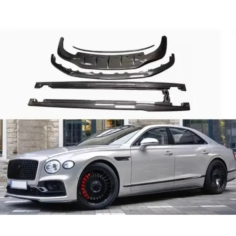 

Real Dry Carbon OEM Full Body Kit For Bentley Flying Spur W12 2020-2024 Bumper Front Lip Rear Trunk Diffuser Side Skirt Spoiler