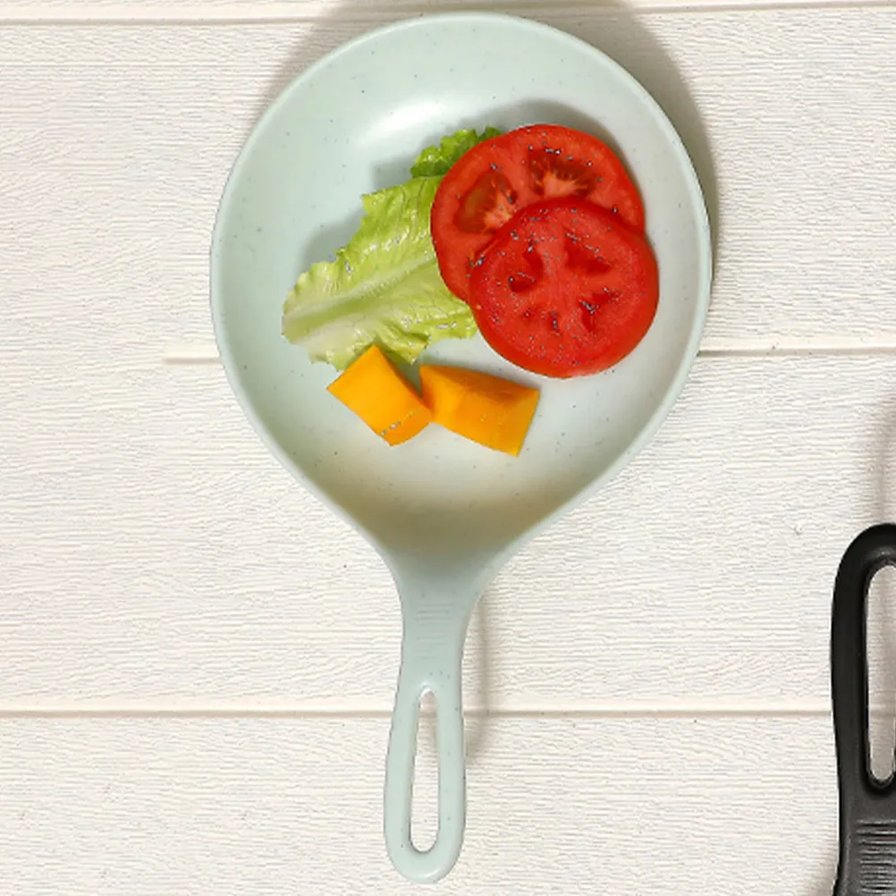 

2Pcs Handheld Food Plates Portable Serving Dish Lightweight Handle Plate for Steak Pasta Dessert Salad Multipurpose Snack Holder
