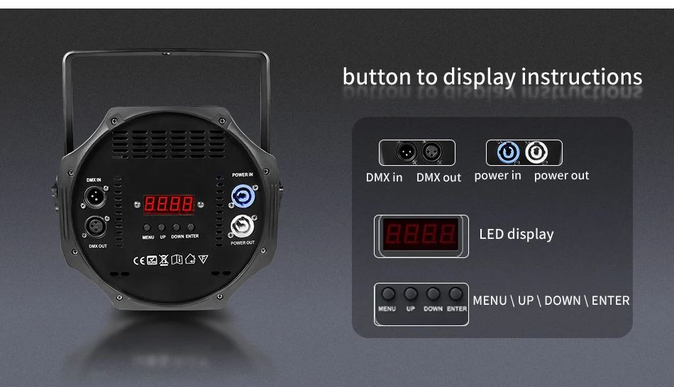 2-4 Stück 300W COB LED Par-Licht mit Barn Doors 2-in-1 Kaltweiß + Warmweiß LED Beam Wash Strobe 6-in-1 RGBWA+UV-Effekt Bühnenbeleuchtung – Detail 5