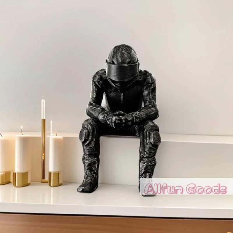 [TG835]Creative Racing Style Seated Figurine 3D Printed Miniature Home Desk Ornament For Bedroom Gaming Room Home Decor Gifts