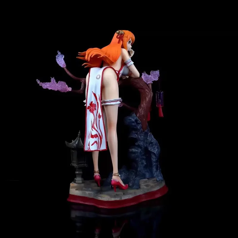 One Piece Cat Burglar Nami In Qipao Genius Navigator Straw Hat Pirates Figure Toys Collection Ornaments Anime Peripheral Gifts