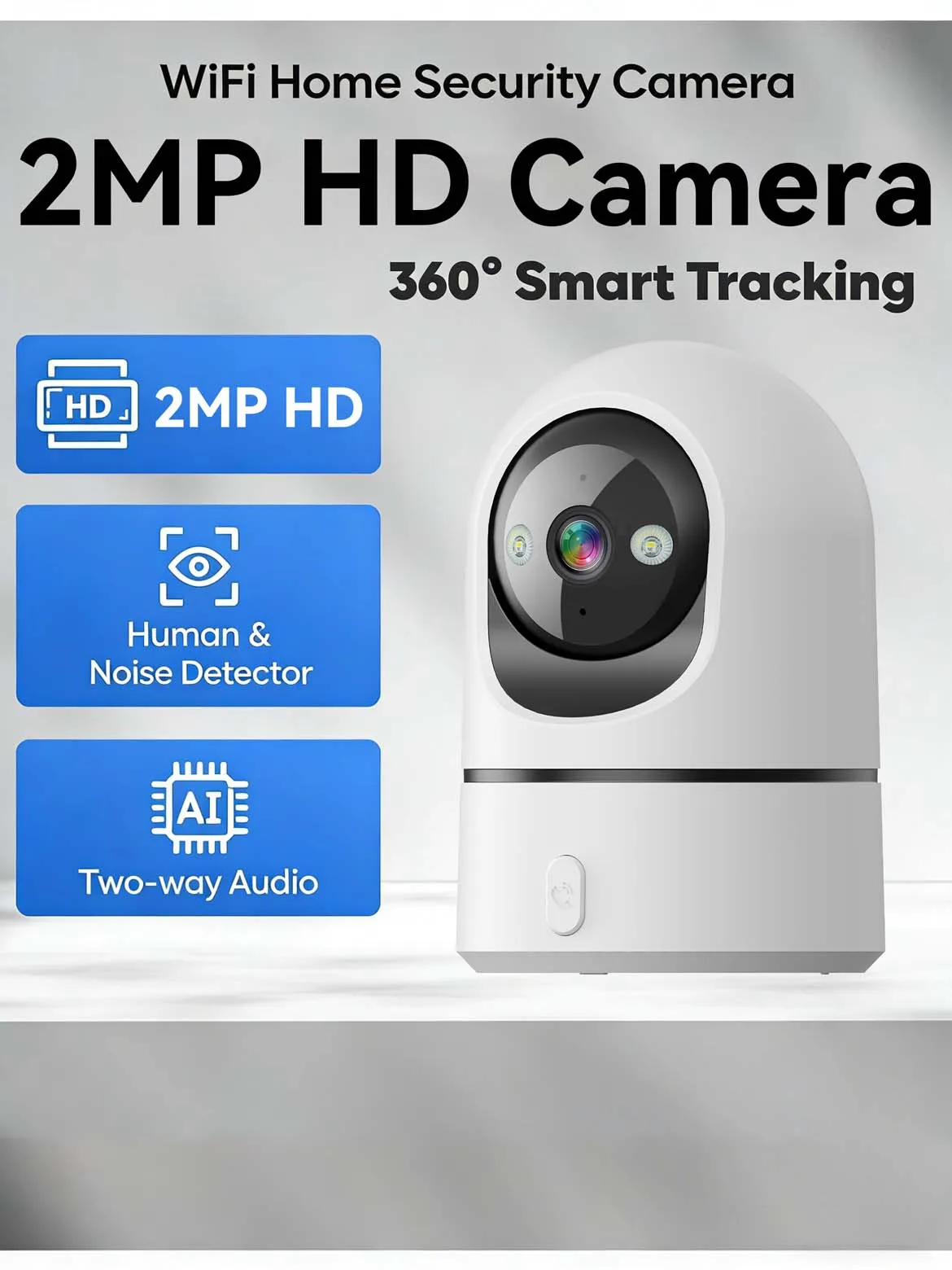 5MP 2.4G/5G WiFi Indoor Baby Monitor Security Camera | One-Touch Call | Color Night Vision | Human Tracking | 355° PTZ O-Kam Pro