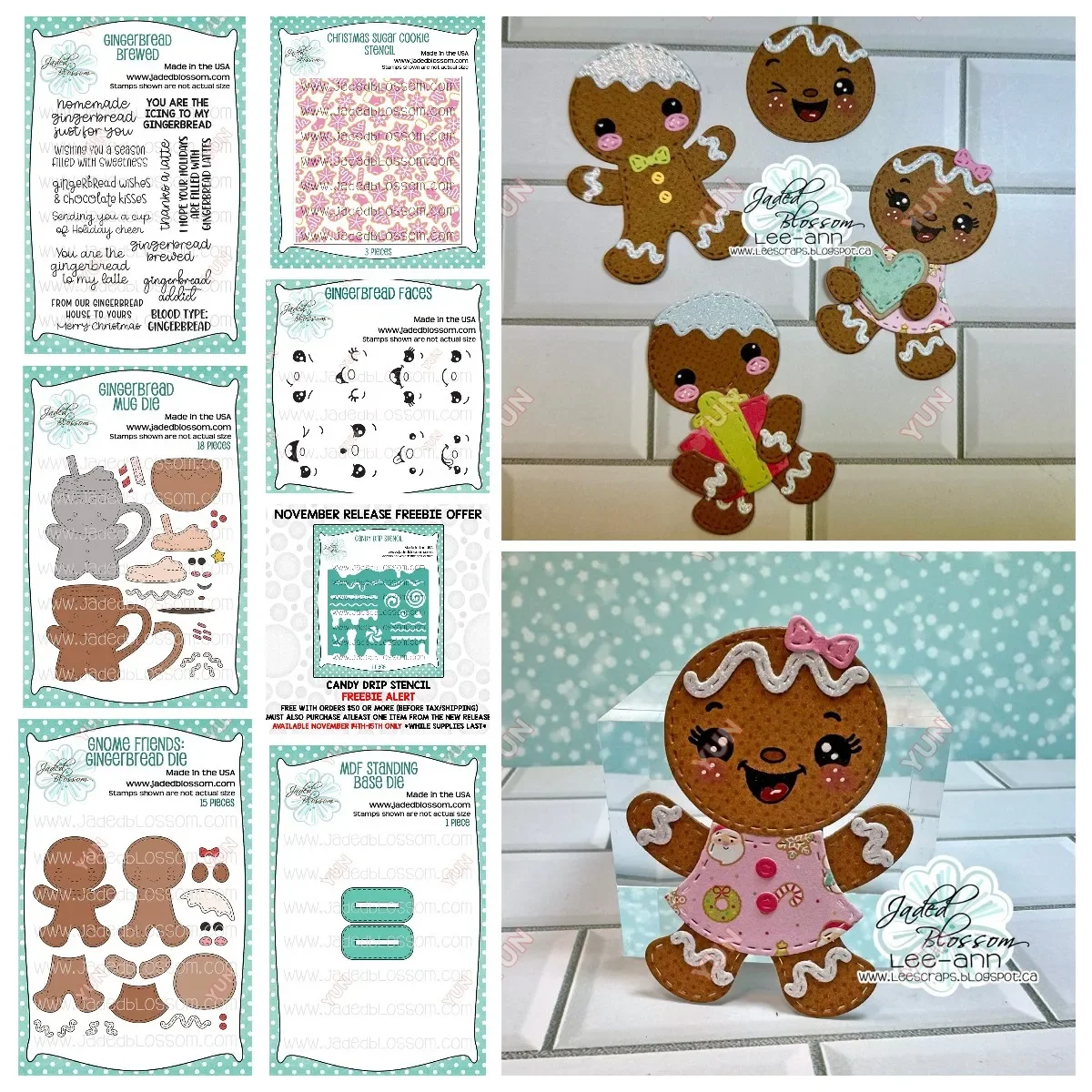 Scrapbooking Handmade New 2024 Gnome Friends Gingerbread Faces Brewed Christmas Cutting Dies Sentiment Stamps DIY Greeting Cards