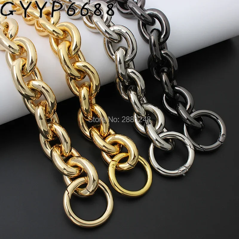 1PC 27mm Thick Round Aluminum Chain With O Ring Light Weight Bags Strap Bag Parts Handles Easy Matching Accessory Handbag Straps