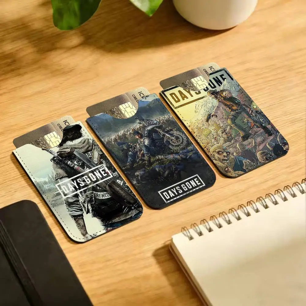 Game Days Gone Men's Genuine Leather Mini Card Wallet, Ultra Thin Credit Portable Business Card & Transit Bus Card