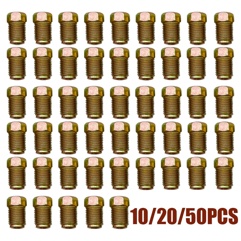 10/20/50X M10x1.0 Brake Line Fittings Set For 3/16