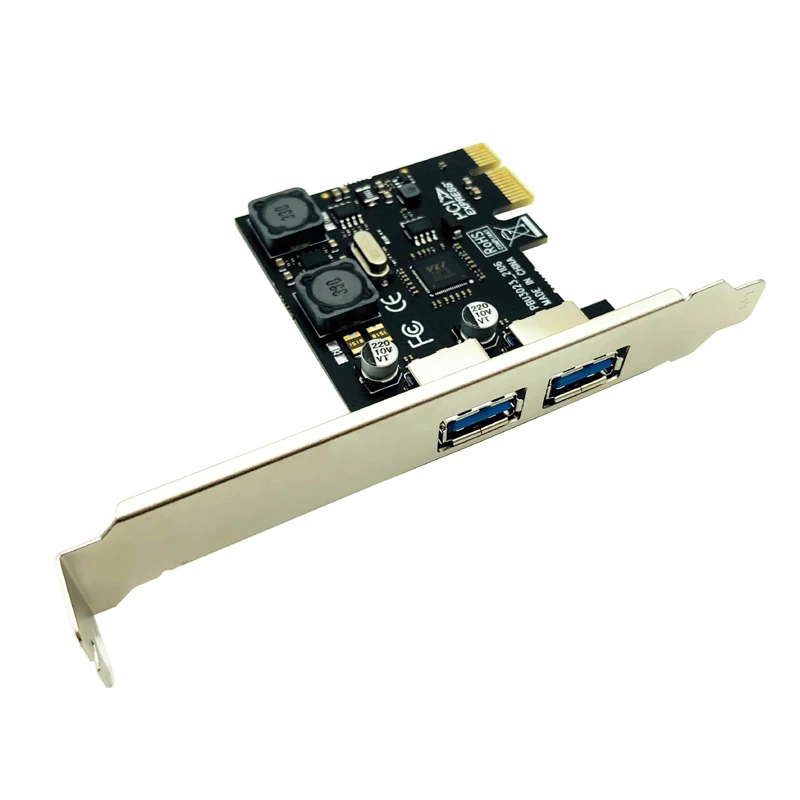 USB 3,0 PCI Express адаптер PCI e на 2 порта USB 3 Расширенный адаптер карта USB3 PCIe PCI-e x1 преобразователь контроллера для настольного ПК