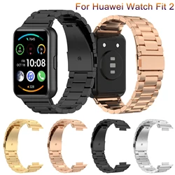 2022 Luxury Metal Stainless Steel Classic Watch Band For Huawei Watch Fit 2 Strap Bracelet For Huawei Fit2 Active Smart Watch