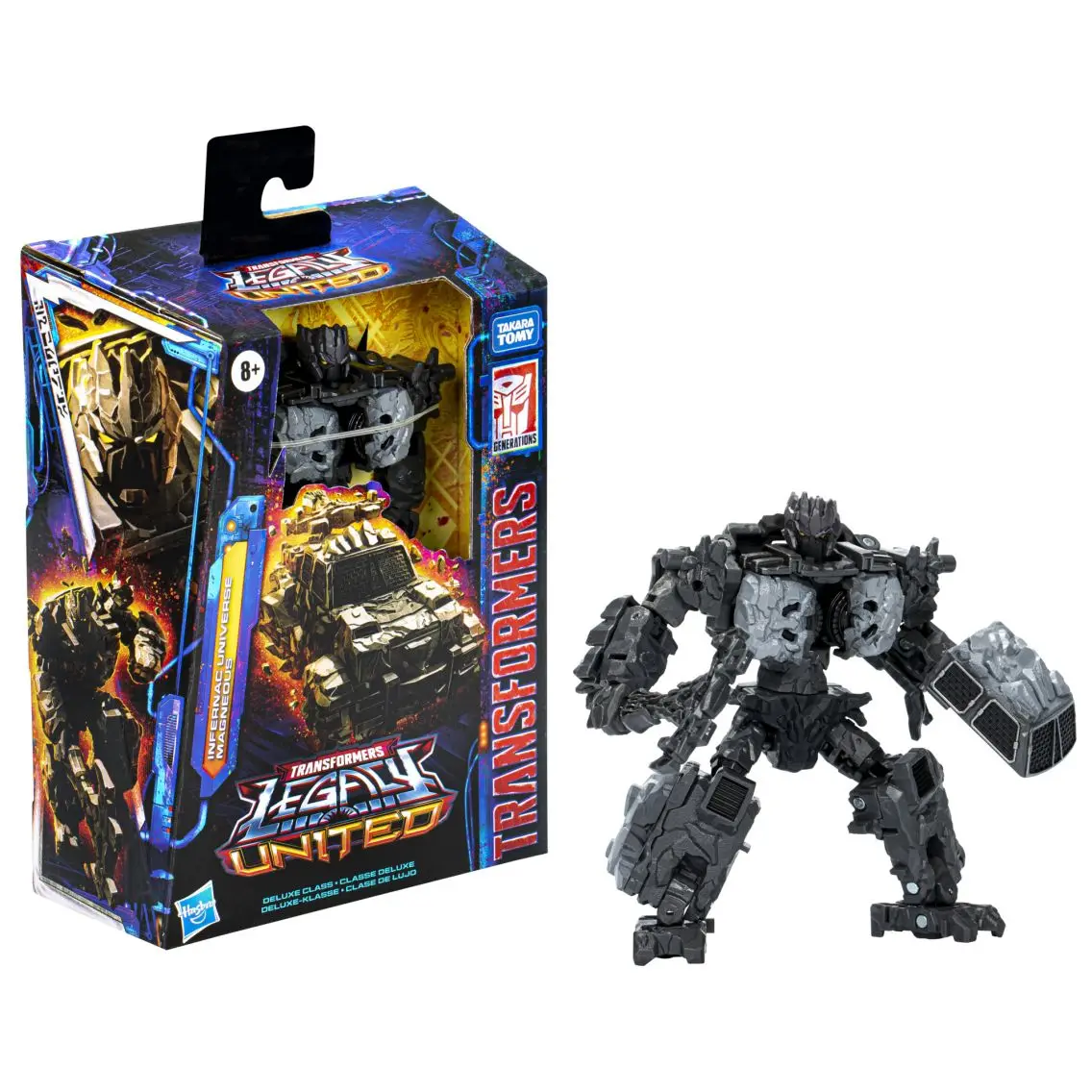 [in-stock] Hasbro Transformers Legacy: United Deluxe Class Infernac Universe Magneous Model Toy Action Figures